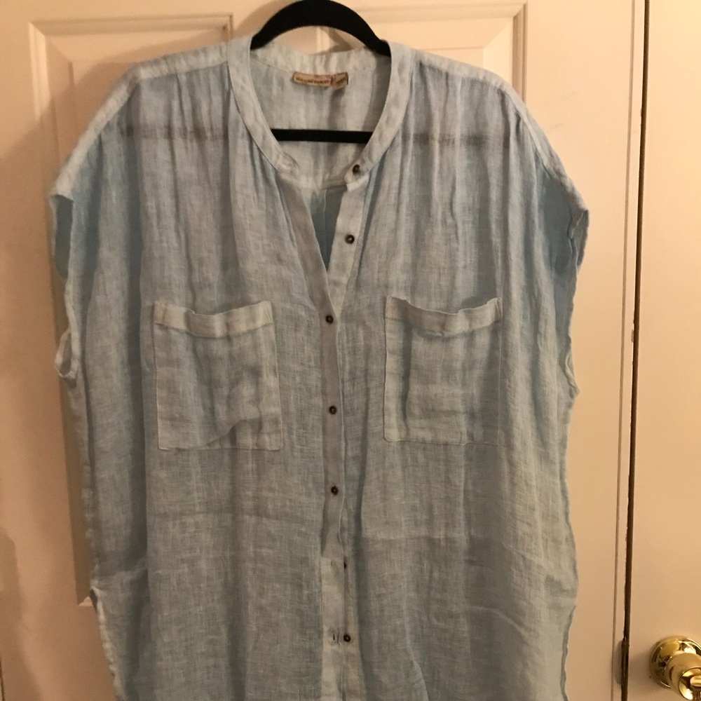 Oversized lightweight linen top from Anthropologie